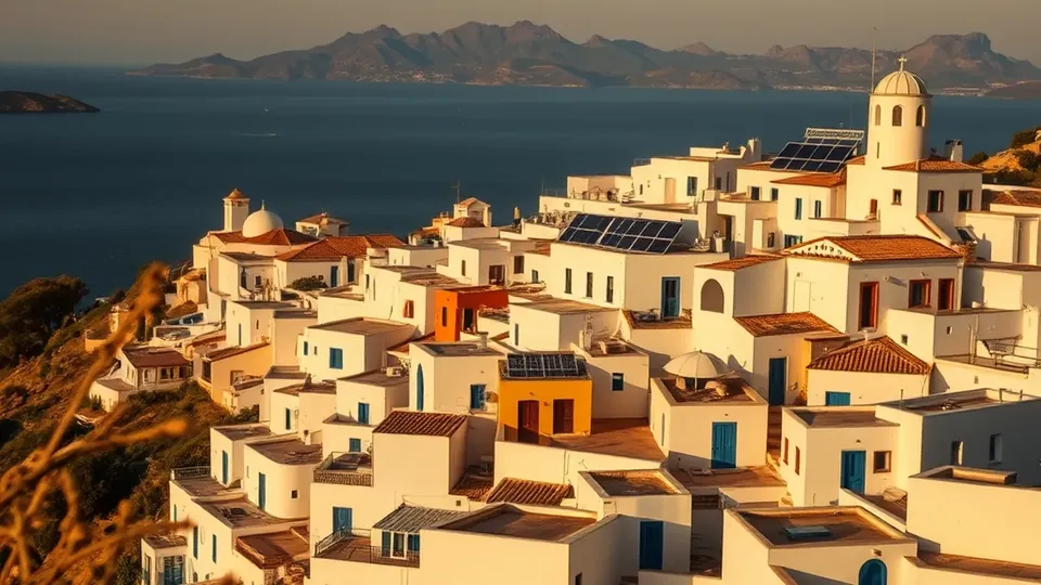 Aerial sunrise Costa del Sol — clusters mediterranean buildings sobre dramática topografía costera